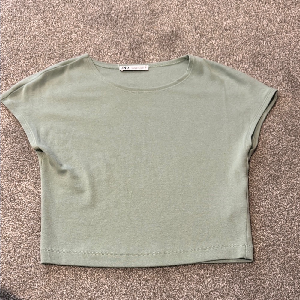 Zara Women's Green Crop Top